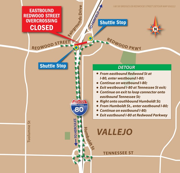 Eastbound Redwood Detour