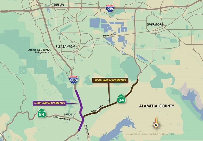 SR-84 Expressway Widening and SR-84/I-680 Interchange Improvements Project flyer map
