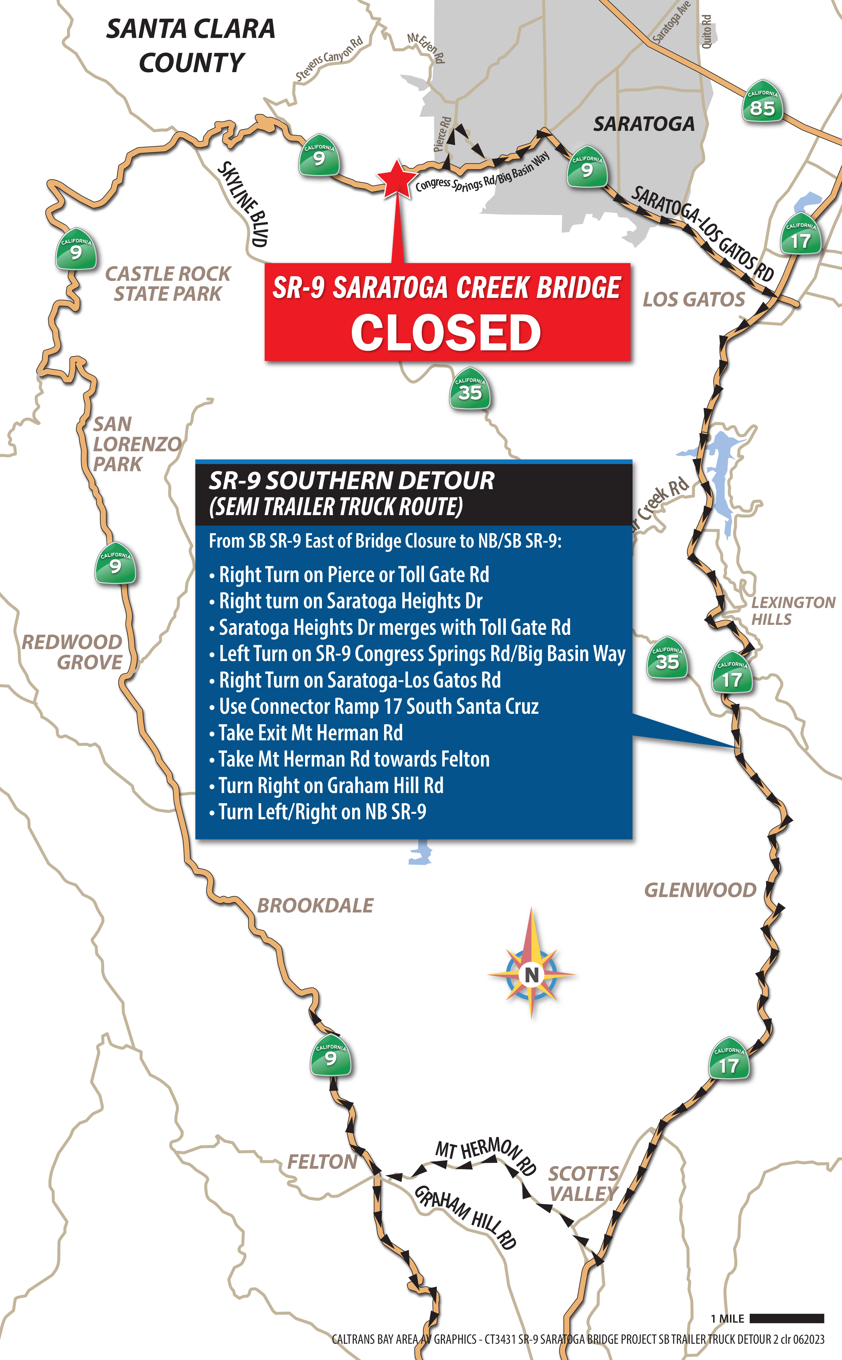 State Route 9 Saratoga Creek Bridge Caltrans