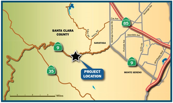 Map of project location in Saratoga