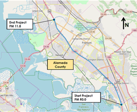 Alameda County I-880 Capital Preventive Maintenance Map