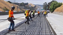 Photograph of repaving work on Interstate 80 in Contra Costa County taken on September 1, 2023.