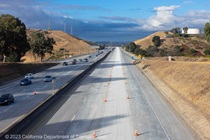 Photograph of the repaving project on Interstate 80 in Contra Costa County. Taken on the morning of September 2, 2023.