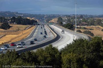 Photograph of the repaving project on Interstate 80 in Contra Costa County. Taken on the morning of September 2, 2023.
