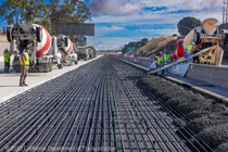 Photograph of repaving work being done on Interstate 80 in Contra Costa County. Taken on September 3, 2023.