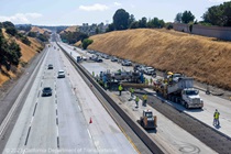 Photograph of repaving project on Interstate 80 in Contra Costa County. Taken on September 3, 2023.