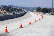 Photograph of repaving project on Interstate 80 in Contra Costa County. Taken on September 4, 2023.