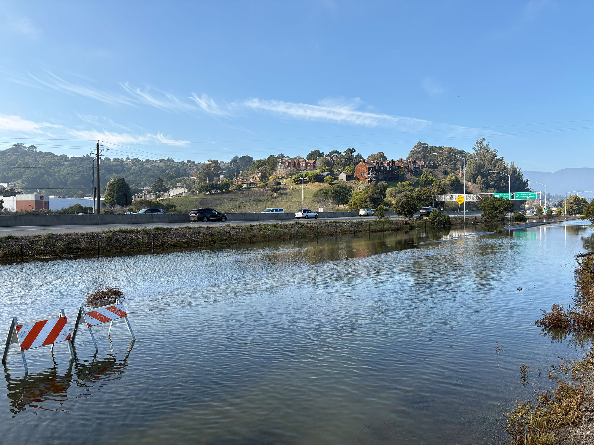 Marin 101 study area during 2025 King Tide.