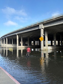 Marin 101 study area during 2025 King Tide.