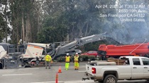 Caltrans resurfacing the existing asphalt pavement on Northbound 19th Avenue from Sloat Boulevard to Lincoln Way as work continues on the19th Avenue Paving and Rehabilitation project.