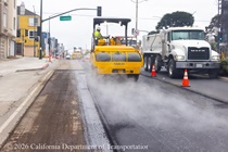 Caltrans crew and heavy equipment is resurfacing the second lane on Northbound 19th Avenue from Sloat Boulevard to Lincoln Way as work continues on the 19th Avenue Paving and Rehabilitation project.