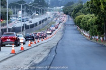 Cars traveling on 19th Avenue (State Route 1) as Caltrans is resurfacing the existing asphalt pavement on Southbound/Northbound 19th Avenue from Sloat Boulevard to Holloway Avenue as work continues on the third of three weekend closures for the 19th Avenue Rehabilitation Project.