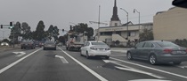 Cars traveling on 19th Avenue (State Route 1) as Caltrans is resurfacing the existing asphalt pavement on Southbound/Northbound 19th Avenue from Sloat Boulevard to Holloway Avenue as work continues on the third of three weekend closures for the 19th Avenue Rehabilitation Project.