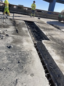 Caltrans crews doing demolishing, rebar and forming to support necessary connector joint work needed on the ramp structure connector ramp from the U.S. 101 SB Central 101 to the U.S. SB 101 on Friday, October 3, 2026.