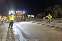Caltrans crews preparing the surface for the polyester overlay on the WB I-80 Bayshore Freeway on October 23, 2026. The purpose of this closure is to perform the polyester overlay of the Bayshore viaduct between 4th street and the I-80/US-101 interchange.