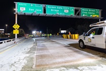 Caltrans crews preparing the surface for the polyester overlay on the WB I-80 Bayshore Freeway on October 23, 2026. The purpose of this closure is to perform the polyester overlay of the Bayshore viaduct between 4th street and the I-80/US-101 interchange.