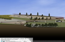 Simulated view looking North at the Farallones Avenue Overcrossing Project.