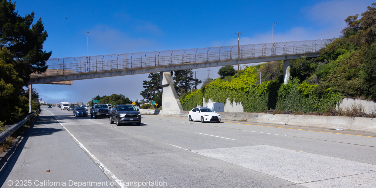 Farallones Street Pedestrian Overcrossing on Interstate 280.