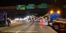 Caltrans using heavy equipment to replace concrete pavement panels on northbound U.S. 101 Bayshore Freeway (Hospital Curve) in San Francisco on September 4, 2026.