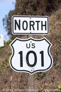 Shield sign for US-101 North.