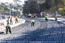 Crew installs rebar on southbound US-101 near Hospital Curve on Saturday, October 17, 2026.