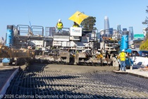 Caltrans uses heavy equipment as part of the roadway rehabilitation project on southbound US-101 near Hospital Curve on Saturday, October 17, 2026.