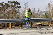 Caltrans continues work on the roadway rehabilitation project on southbound US-101 near Hospital Curve on Sunday, October 18, 2026.
