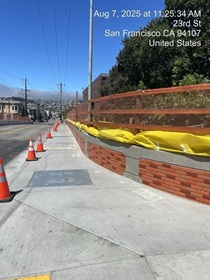 Caltrans began an extensive process of replacing two bridge barriers located on the Bayshore Blvd. ramp at the southbound US-101 on ramp overcrossing at 23rd street.