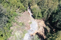 Photograph of storm damage on State Route 84 in San Mateo county. Taken on April 4, 2023.