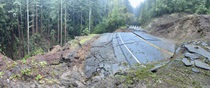 Photograph of storm damage on State Route 84 in San Mateo county. Taken on April 7, 2023.