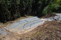 Photograph of storm damage on State Route 84 in San Mateo county. Taken on April 15, 2023.