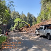 Photograph of storm damage on State Route 84 in San Mateo county. Taken on April 26, 2023.