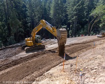 Picture of slide repair work on State Route 84 in San Mateo County. Picture taken on July 19, 2023.