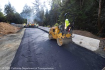 Picture of slide repair work on State Route 84 in San Mateo County taken on July 23, 2023.