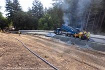 Picture of slide repair work on State Route 84 in San Mateo County taken on July 23, 2023.