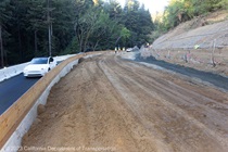 Picture of slide repair work on State Route 84 in San Mateo County taken on September 5, 2023.