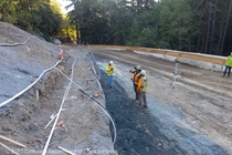 Picture of slide repair work on State Route 84 in San Mateo County taken on September 5, 2023.