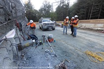 Picture of slide repair work on State Route 84 in San Mateo County taken on October 5, 2023.