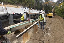 Caltrans works to repair State Route 84 in San Mateo County on November 29, 2023.