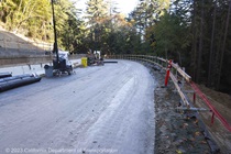 Caltrans works to repair State Route 84 in San Mateo County on December 4, 2023.