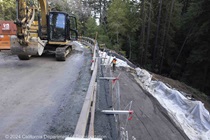 Caltrans works to repair State Route 84 in San Mateo County on January 8, 2024.
