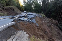 Photograph of storm damage on State Route 84 in San Mateo county. Taken on March 26, 2023.