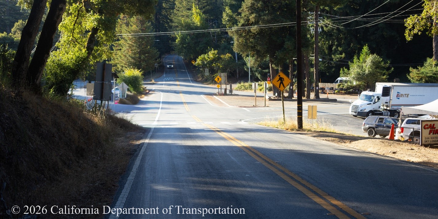 State Route 84 at the Town of Woodside.