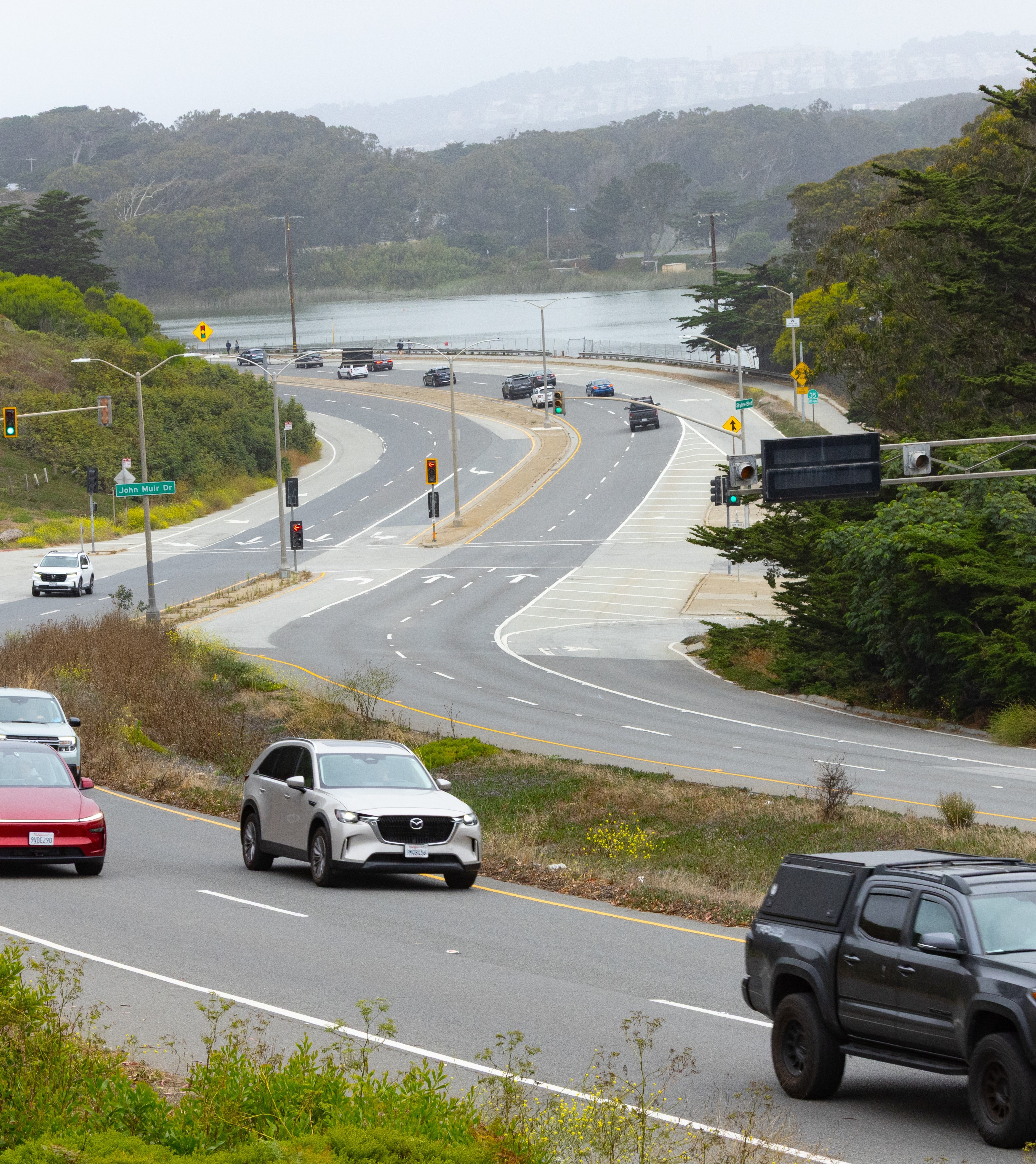 Cars travelling on State Route 35