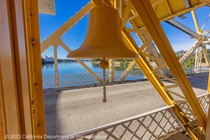 The bell on the Isleton Bridge on State Route 160 (SR-160).