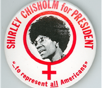 image of Shirley Chisholm button