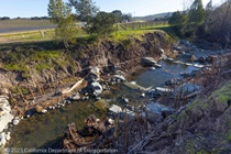 Photograph of pools in Huichica Creek for easier fish spawning.