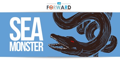Header image for the Forward article titled "SEA MONSTER"