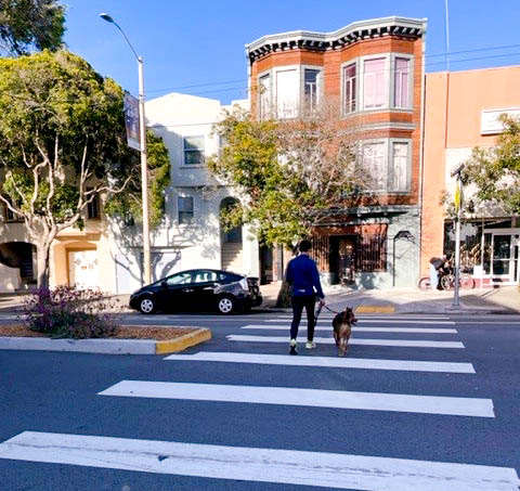 Continental style crosswalk