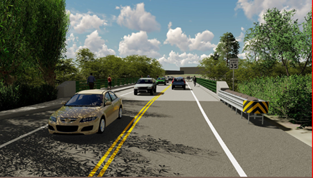 Simulated image of projected result of Lagunitas Bridge project